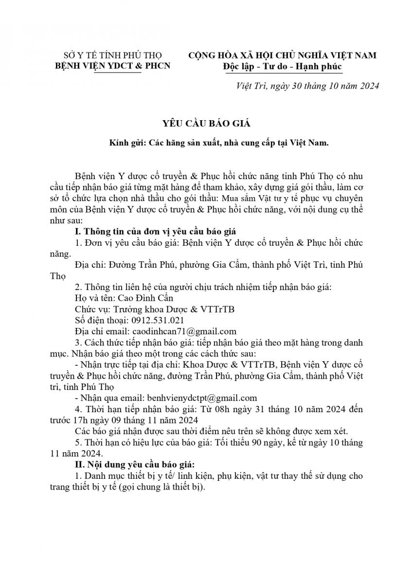 BÁO GIÁ VẬT TƯ ( NƯỚC RỬA EXTRAN MA)