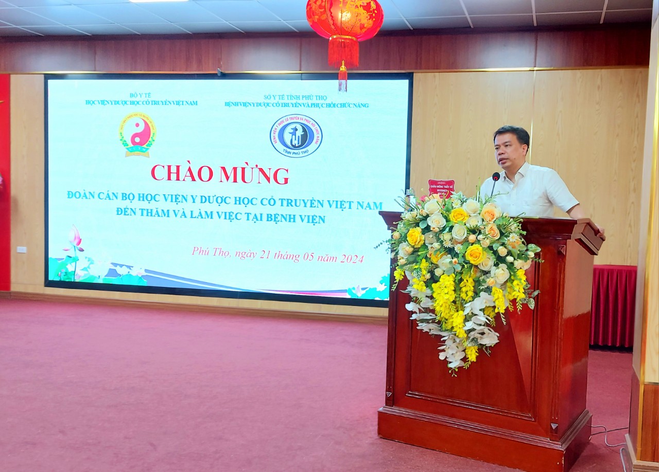 Học viện Y Dược học cổ truyền Việt Nam thăm và làm việc tại Bệnh viện Y Dược cổ truyền và Phục hồi chức năng tỉnh Phú Thọ
